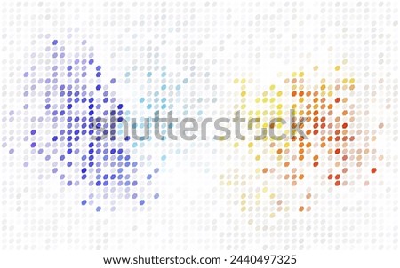 Light Pink, Blue vector red banner with set of circles, dots. Donuts Background. Creative Design Template. Technological halftone illustration.