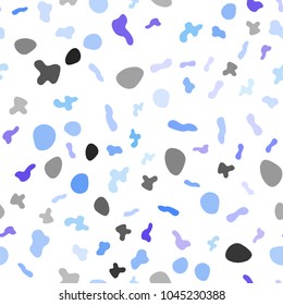 Light Pink, Blue vector seamless background with bubble shapes. Shining illustration, which consist of blurred lines, circles. Seamless texture for your  ad, booklets, leaflets.