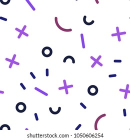 Light Pink, Blue vector seamless cover with abstract shapes. Trendy seamless illustration with abstract lines. Pattern for design of fabric, wallpapers.