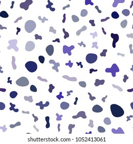 Light Pink, Blue vector seamless pattern with liquid shapes. Blurred geometric sample with gradient bubbles.  The elegant pattern for brand book.