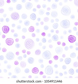 Light Pink, Blue vector seamless natural abstract background. Sketchy doodles with flowers on blurred background. Brand-new style for your business design.
