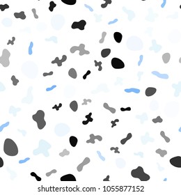 Light Pink, Blue vector seamless background with abstract circles. Creative illustration in halftone marble style with gradient. The elegant pattern for brand book.