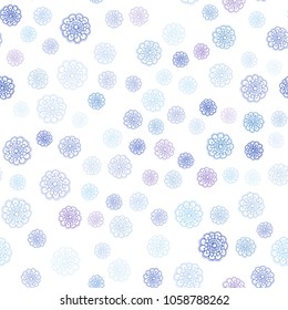 Light Pink, Blue vector seamless natural elegant background. An elegant bright illustration with flowers in Natural style. Completely new template for your brand book.