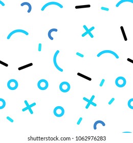 Light Pink, Blue vector seamless background with lines, ovals. Trendy seamless illustration with abstract lines. Template for business cards, websites.