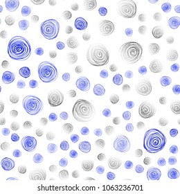 Light Pink, Blue vector seamless natural abstract template. Colorful abstract illustration with flowers in doodle style. Completely new template for your business design.