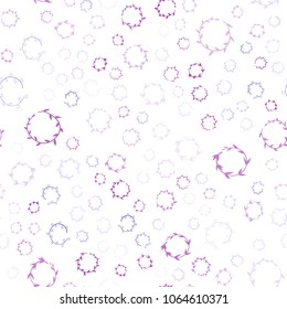 Light Pink, Blue vector seamless  background with bubbles. Blurred decorative design in abstract style with bubbles. Pattern can be used for futuristic ad, booklets.