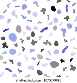 Light Pink, Blue vector seamless pattern with lines, ovals. Geometric illustration in marble style with gradient.  New composition for your brand book.