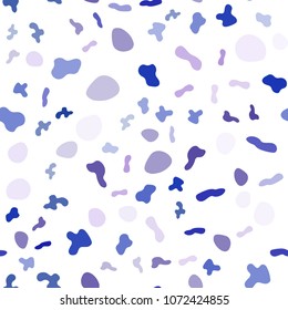 Light Pink, Blue vector seamless pattern with curved circles. Shining crooked illustration in marble style. The template for cell phone backgrounds.
