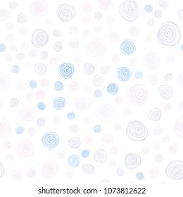 Light Pink, Blue vector seamless natural abstract template. Modern geometrical abstract illustration with flowers. Pattern for heads of websites and designs.