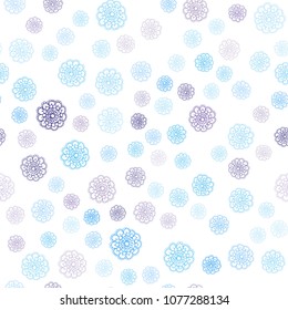 Light Pink, Blue vector seamless natural elegant pattern. Creative illustration in blurred style with flowers. Completely new template for your business design.