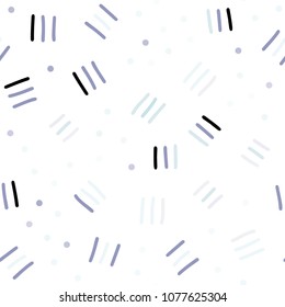 Light Pink, Blue vector seamless cover with abstract shapes. Colorful seamless gradient with lines and signs of maths. Pattern for trendy fabric, wallpapers.