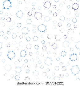 Light Pink, Blue vector seamless  pattern with spheres. Blurred decorative design in abstract style with bubbles. Pattern can be used as texture of wallpapers.