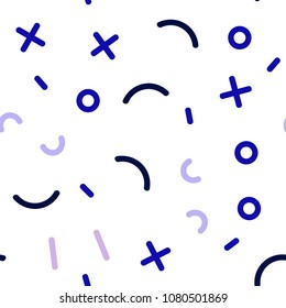 Light Pink, Blue vector seamless layout with simple elements. Illustration with repetition of lines on white background. Trendy design for wallpaper, fabric makers.