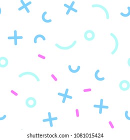 Light Pink, Blue vector seamless pattern with abstract lines. Seamless Illustration with set of abstact gradient lines. Trendy design for wallpaper, fabric makers.