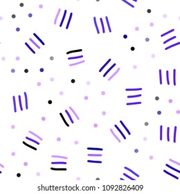 Light Pink, Blue vector seamless layout with simple elements. Seamless gradient abstract lines on white background. Pattern for design of window blinds, curtains.