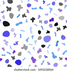 Light Pink, Blue vector seamless background with liquid shapes. Creative geometric illustration in marble style with gradient. New composition for your brand book.