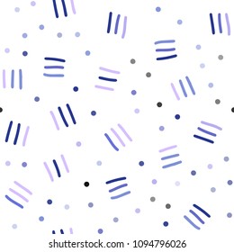 Light Pink, Blue vector seamless layout with simple elements. Seamless gradient abstract lines on white background. Trendy design for wallpaper, fabric makers.
