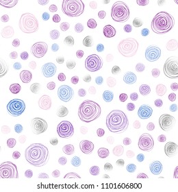 Light Pink, Blue vector seamless natural elegant template. An elegant bright illustration with flowers in Natural style. Doodle design can be used for your web site.