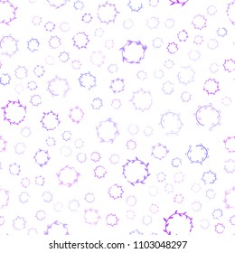 Light Pink, Blue vector seamless pattern with spheres. Blurred decorative design in abstract style with bubbles. Beautiful design for your business advert.