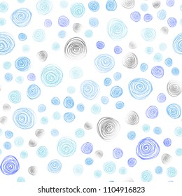 Light Pink, Blue vector seamless doodle bright pattern. Colorful illustration in doodle style with flowers. Brand-new style for your business design.