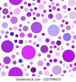 Light Pink, Blue vector seamless backdrop with dots. Illustration with set of shining colorful abstract circles. Pattern can be used for ads, leaflets.