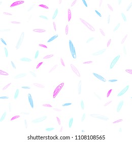Light Pink, Blue vector seamless texture with disks. Beautiful colored illustration with blurred circles in nature style. Pattern can be used for beautiful websites.