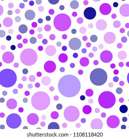 Light Pink, Blue vector seamless backdrop with dots. Illustration with set of shining colorful abstract circles. Pattern can be used for futuristic ad, booklets.