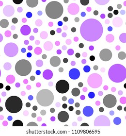 Light Pink, Blue vector seamless backdrop with dots. Modern abstract illustration with colorful water drops. Pattern can be used for beautiful websites.