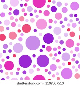 Light Pink, Blue vector seamless template with circles. Blurred bubbles on abstract background with colorful gradient. Pattern can be used for ads, leaflets.