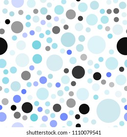 Light Pink, Blue vector seamless cover with spots. Blurred bubbles on abstract background with colorful gradient. Pattern can be used for ads, leaflets.