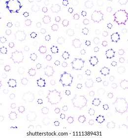 Light Pink, Blue vector seamless template with circles. Beautiful colored illustration with blurred circles in nature style. Pattern can be used for beautiful websites.
