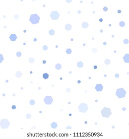 Light Pink, Blue vector seamless pattern with colorful hexagons. White background with colorful hexagons. New template for your brand book.