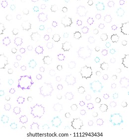 Light Pink, Blue vector seamless layout with circle shapes. Abstract illustration with colored bubbles in nature style. Pattern can be used for futuristic ad, booklets.