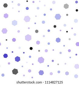 Light Pink, Blue vector seamless pattern with colorful hexagons. Design in abstract style with hexagons. Beautiful design for your business advert.