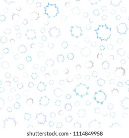 Light Pink, Blue vector seamless layout with circle shapes. Illustration with set of shining colorful abstract circles. Pattern can be used as texture of wallpapers.