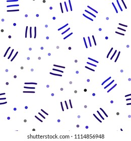 Light Pink, Blue vector seamless texture with elements of lines. Illustration with repetition of lines on white background. Pattern for design of window blinds, curtains.