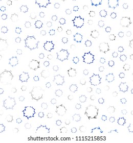 Light Pink, Blue vector seamless pattern with spheres. Illustration with set of shining colorful abstract circles. New design for ad, poster, banner of your website.