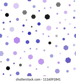 Light Pink, Blue vector seamless template in hexagonal style. Glitter abstract illustration in hexagonal style. Beautiful design for your business advert.