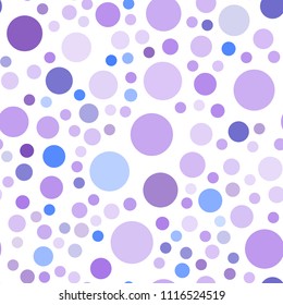 Light Pink, Blue vector seamless layout with circle shapes. Beautiful colored illustration with blurred circles in nature style. Pattern can be used for futuristic ad, booklets.
