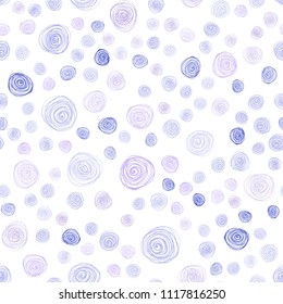 Light Pink, Blue vector seamless natural abstract pattern. A vague abstract illustration with flowers in doodles style. Pattern for heads of websites and designs.