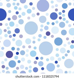Light Pink, Blue vector seamless texture with disks. Illustration with set of shining colorful abstract circles. Completely new template for your brand book.