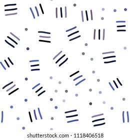 Light Pink, Blue vector seamless cover with abstract shapes. Illustration with repetition of lines on white background. Trendy design for wallpaper, fabric makers.