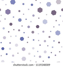 Light Pink, Blue vector seamless backdrop with hexagons. Abstract illustration with colorful hexagons. Pattern for ads, leaflets.