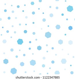 Light Pink, Blue vector seamless template in hexagonal style. Abstract illustration with colorful hexagons. New design for website's poster, banner.