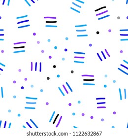 Light Pink, Blue vector seamless template with geometric lines. Trendy seamless illustration with abstract lines. Pattern for design of fabric, wallpapers.