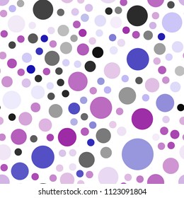 Light Pink, Blue vector seamless template with circles. Modern abstract illustration with colorful water drops. Completely new template for your brand book.
