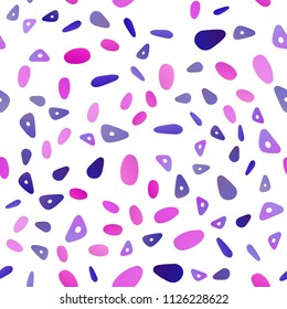 Light Pink, Blue vector seamless texture in triangular style with circles. Modern abstract illustration with colorful dots, lines. Best design for your ad, poster, banner.