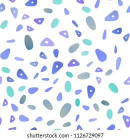 Light Pink, Blue vector seamless texture in triangular style with circles. Beautiful illustration with circles, triangles in nature style. Best design for your ad, poster, banner.