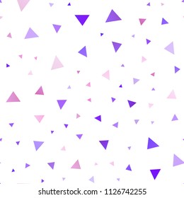 Light Pink, Blue vector seamless cover in polygonal style. Modern abstract illustration with colorful triangles. Pattern can be used for websites.