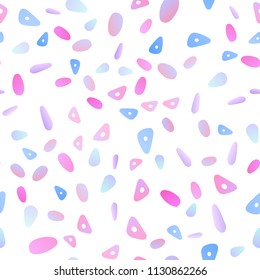 Light Pink, Blue vector seamless background with triangles, circles. Decorative design in abstract style with lines, dots. Best design for your ad, poster, banner.